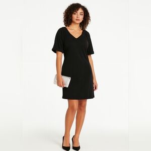 Diane Von Furstenberg LBD Elegant Black Stretch Holiday Pocket Designer Dress CN